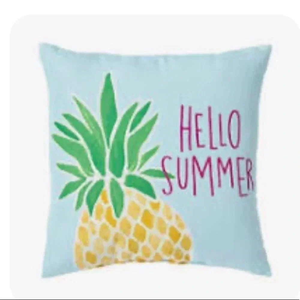 Decorative Pillow Hello Summer Oasis Pineapple NWT